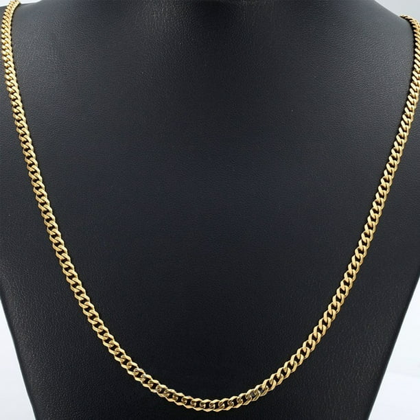 18K Yellow Gold Plated Scale of Snake Bone Men's Chains Necklace Bracelet 7MM